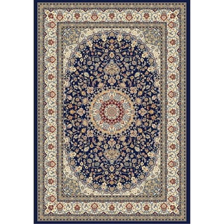 Dynamic Rugs Ancient Garden 5 ft. 3 in. x 7 ft. 7 in. 57119-3434 Rug - Blue/Ivory AN69571193434
